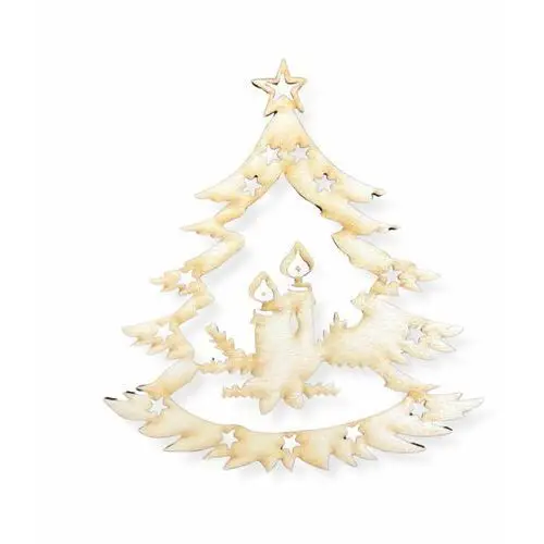 Kolorowe motki Zawieszka drzewko drewniane ze sklejki ozdoba dekor świąteczny