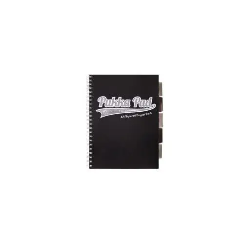 Kołozeszyt Pukka Pad A4 Project Book Black & Grey kratka