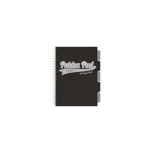Kołozeszyt Pukka Pad A4 Project Book Black & Grey kratka