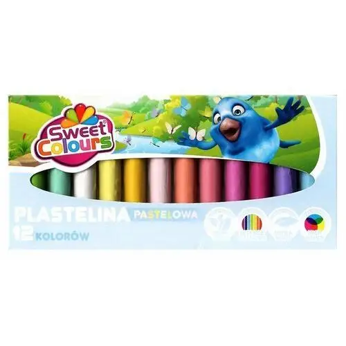 Koma-plast Plastelina 12 kolorowa pastelowa wyprawka