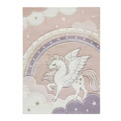 Komfort Dywan dziecięcy pastel rainbow unicorne