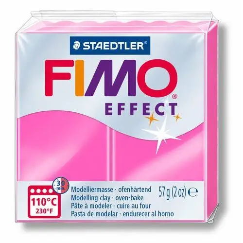 Kostka FIMO effect 57g, neon różowy, masa termoutwardzalna, Staedtler
