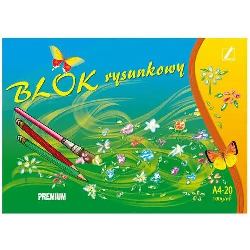 Blok Rysunkowy Premium A4 20 K., Kreska