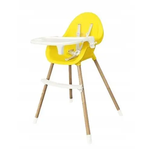 Krzesełko Do Karmienia Dla Dzieci 3w1 Taca Fotelik Kolor Żółty