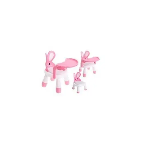 Krzesełko stolik do karmienia i zabawy różowy, kolor różowy