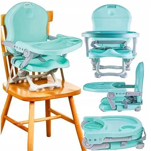 Krzesło Krzesełko Do Karmienia Dla Dzieci Taca Pasy Składane Regulowane