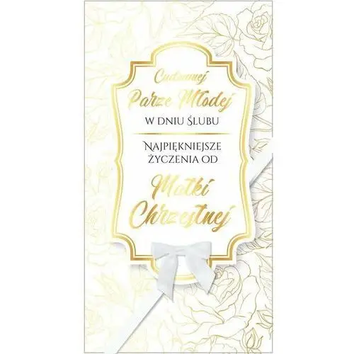 Kartka na ślub z życzeniami od Matki Chrzestnej PM264