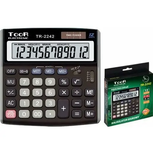 Kalkulator biurowy, wyświetlacz 12-pozycyjny