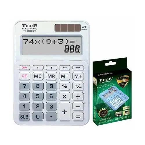 Kalkulator dwuliniowy biały TR-1223DB