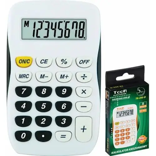 Kw trade Kalkulator kieszonkowy, biało-czarny, 8-pozycyjny