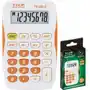 Kw trade Kalkulator kieszonkowy, biało-pomarańczowy, wyświetlacz 8-pozycyjny Sklep