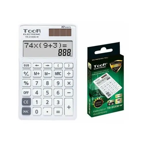 Kalkulator kieszonkowy dwuliniowy TR-310DB-W