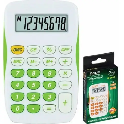 Kw trade Klkulator kieszonkowy, biało-zielony, 8-pozycyjny