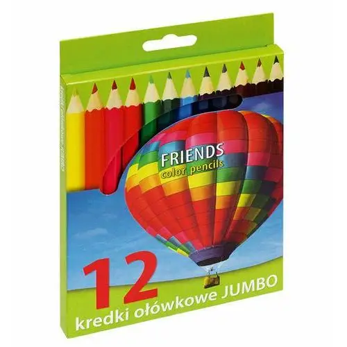Kredki ołówkowe Jumbo, 12 kolorów