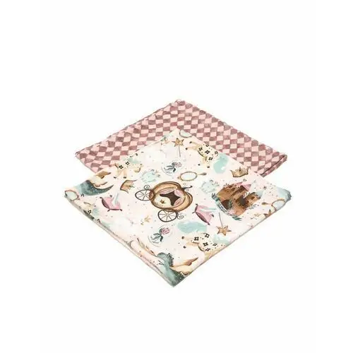 La millou pieluszka 2pac bamboo muslin ( princess & princess chessboard )