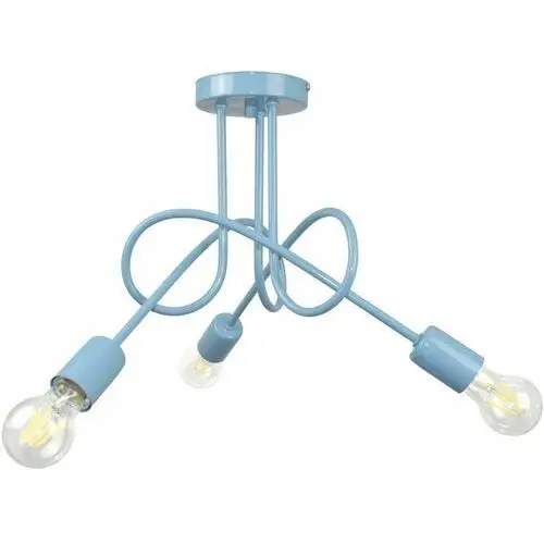 Lampa Sufitowa Loft Pastele Niebieski Można Led Pastel Dla Chłopca E27