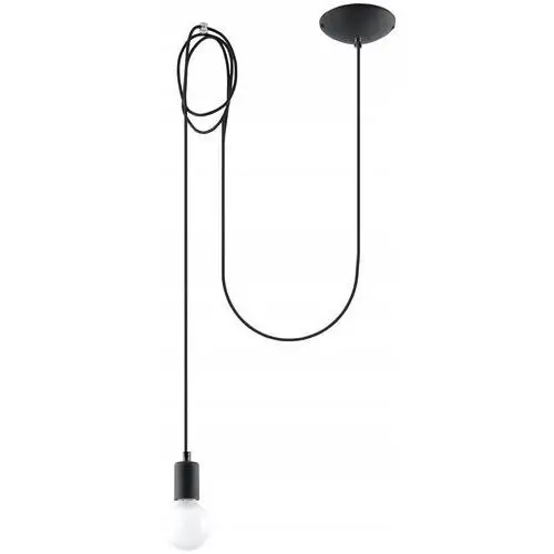 Lampa sufitowa wisząca Artis 1 Long czarny/stal/tkanina pokój dziecięcy led