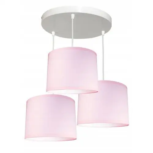Lampa Sufitowa Wisząca Żyrandol Abażur Pink 3 led