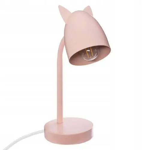 Lampka biurkowa różowa dla dziecka ozdobna metal