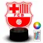 Lampka Nocna Led Ledowa Piłka Nożna Fc Barcelona Usb Pilot 3D Imię Dziecko Sklep