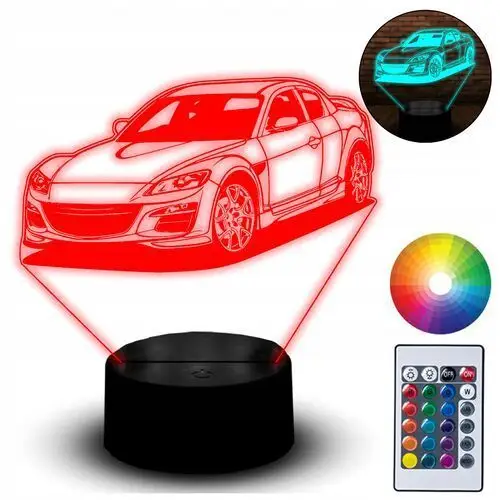 Lampka Nocna Led Samochód Logo Mazda RX8 Gadżet Zestaw Dla Fana Auto Hobby
