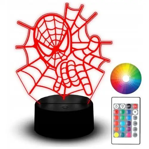 Lampka Nocna Led Statuetka 3D Grawer Marvel Spiderman Bajka Film Dla Dzieci