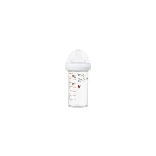 Le biberon français butelka ze smoczkiem do karmienia niemowląt, my love, tritanowa, 6 m+ 210 ml
