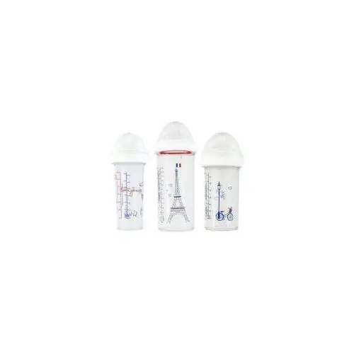 Le Biberon Français Zestaw butelek dla noworodków i niemowląt, Paryż 2 x 210 ml + 1 x 360 ml