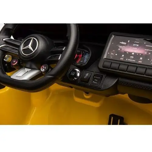 Auto Na Akumulator Mercedes AMG SL63 Żółty Lakierowany LEAN CARS, kolor żółty 2