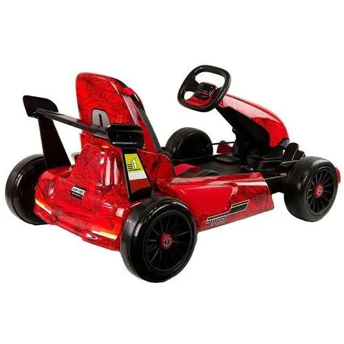 Gokart na akumulator xmx619 czerwony lakierowany spider Lean cars 3