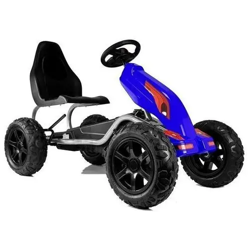 Lean cars Gokart na pedały b012 pompowane koła niebieski