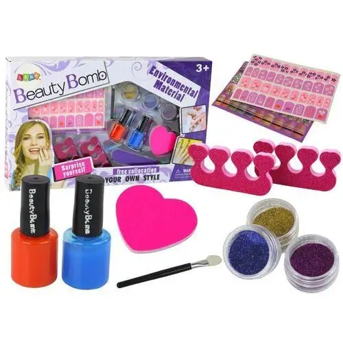 Lean toys Zestaw do malowania paznokci naklejki beauty bomb xxl