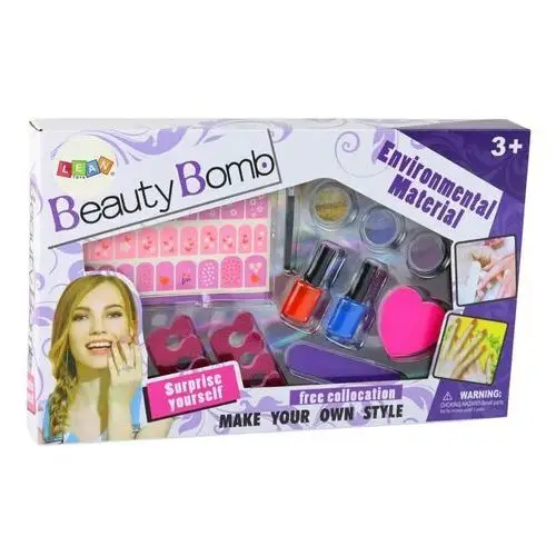 Lean toys Zestaw do malowania paznokci naklejki beauty bomb xxl 3