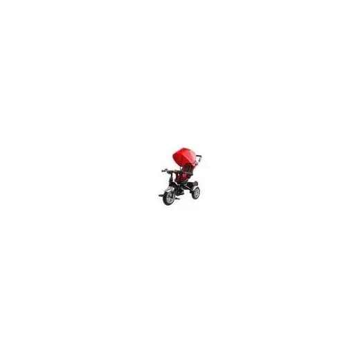 Rower trójkołowy czerwony z czarną ramą Leantoys
