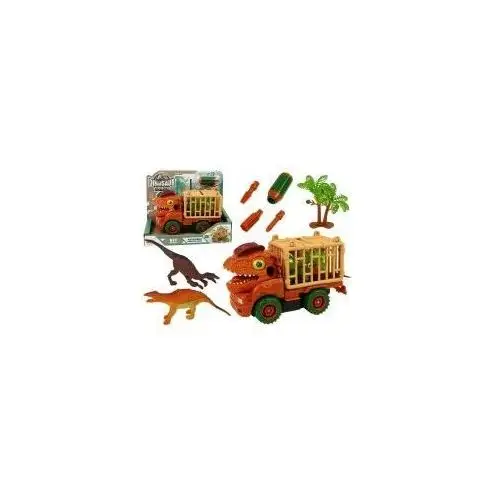 Transporter dinozaur do rozkręcania pomarańczowy Leantoys