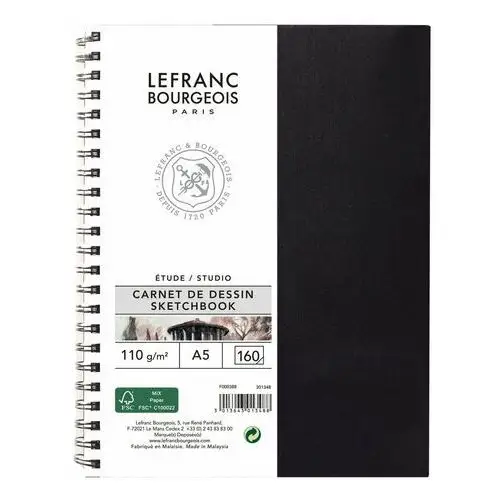 Lefranc & Bourgeois, szkicownik Spirala, 110 g, Format A5