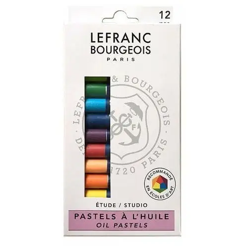 Lefranc&bourgeois Pastele olejne louvre, zestaw 12 kolorów