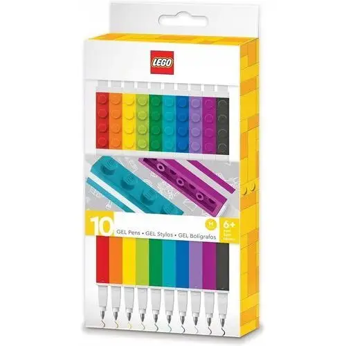 Lego 53100 Flamastry Pisaki Długopisy Żelowe MIX Kolorów 10 Sztuk