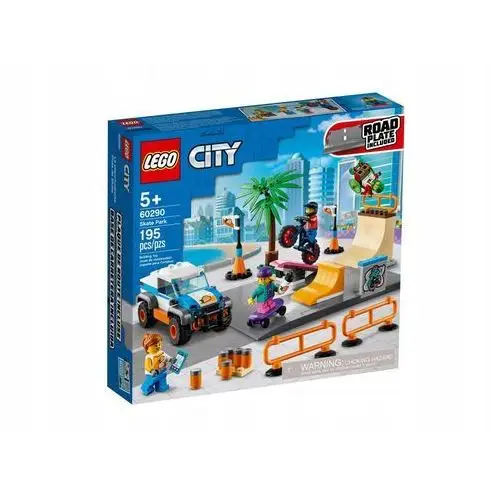 Lego City 60290 Skatepark Deskorolka Rower Rampa
