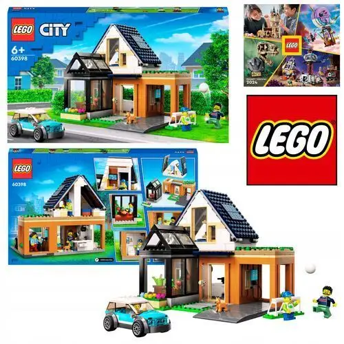 Lego City 60398 Dom Rodzinny i Samochód Elektryczny Bonusy