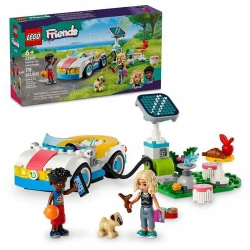 Lego Friends Samochód Elektryczny I Stacja Ładująca (42609) [klocki]