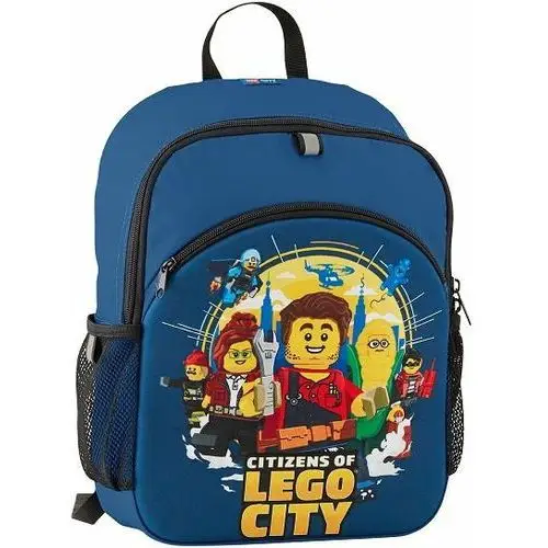 Plecak szkolny dla chłopca i dziewczynki ciemnogranatowy LEGO LEGO CITY, kolor niebieski