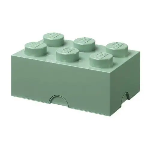 Lego pojemnik do przechowywania w kształcie klocka (piaskowa zieleń)