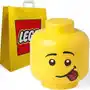 Lego Pojemnik Duża Głowa L Chłopiec Głuptasek Gapcio 27CM 8,5L Torba Sklep