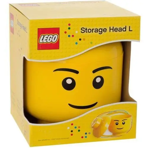 Lego Pojemnik Głowa Chłopiec Boy Duża Rozmiar L