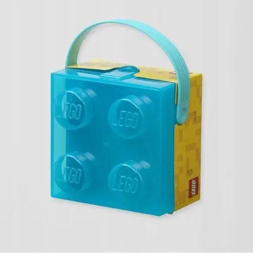 Lego Pojemnik Lunch Box z rączką Przezroczysty Niebieski
