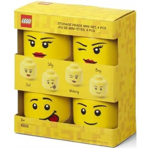 Lego Pojemnik Mini ø10cm Zestaw 4 Głów
