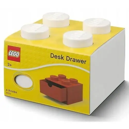 Lego Pojemnik Z Szufladą Klocek 4 Biały Na Biurko