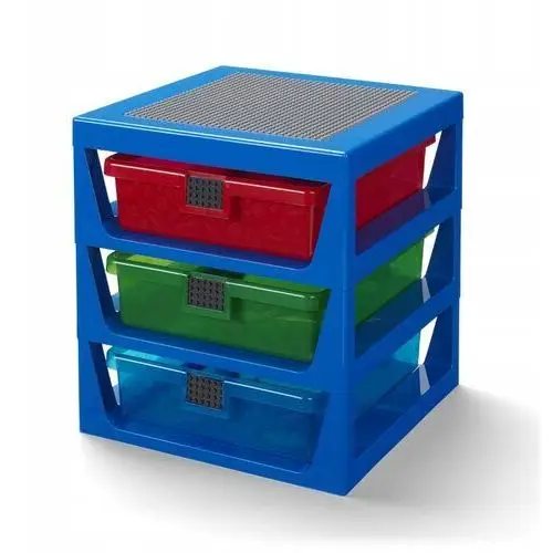 Lego Regał Stolik Półka Z 3 Szufladami Niebieski
