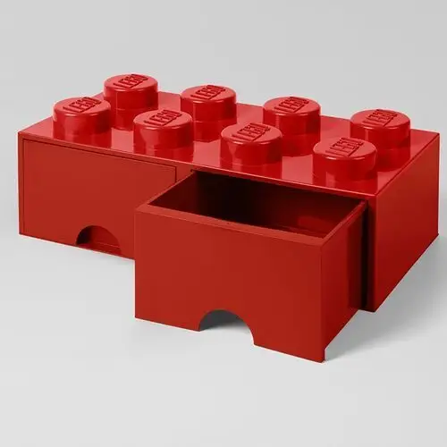Lego Szuflada Klocek 8 Pojemnik Czerwony